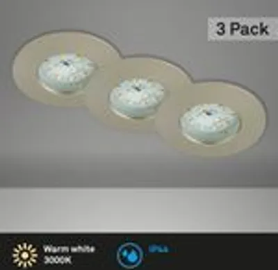 Produktbild von Briloner LED Einbauleuchten IP44 1x5W 3x400 lm nickel/matt Ø 7,5/6 cm 230