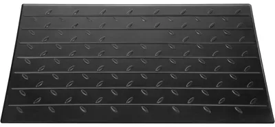 Produktbild von Schwellenrampe Gummi 997,9 kg, Türschwellenrampe, Kabelabdeckung 3-Kanal, Rollstuhlrampe | 106,5 x 61 x 7,6 cm | 7,6 cm Anstieg | Recycelgummi