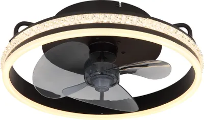Produktbild von Globo Lighting Deckenventilator Metall schwarz matt, LED