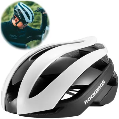 Produktbild von Rockbros 10110004001 Fahrradhelm Grösse L - Schwarz Und Weiss
