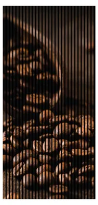 Produktbild von Akustikpaneele mit Digitaldruck Kaffee01 19 x 1133 x 2400 mm Kaffeebohnen Kaffeeschaufel Tisch MDF PET-Fasern Wandpaneele Braun 2 Einzelplatten