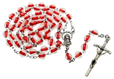Obrázok produktu pre Sklenený ruženec – červený – Art Sacrum