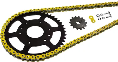 Produktbild von Kettensatz EK-Chain 525 MVXZ-2 für Suzuki DR650SE ab Modelljahr 1996- Farbe Gelb