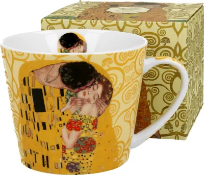 Produktbild von DUO ART GALLERY Becher 610 ml THE KISS ECRU New Bone China Porzellan