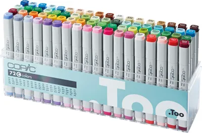 Produktbild von COPIC Marker Set 3, 72 Stück, sortiert, Alkoholmarker, Doppelspitze, nachfüllbar