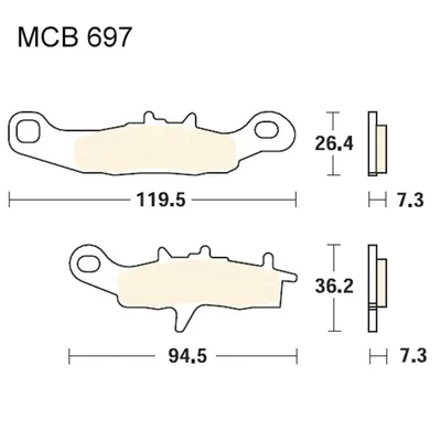 Image de TRW Plaquettes de frein Lucas MCB697EC pour Kawasaki Suzuki