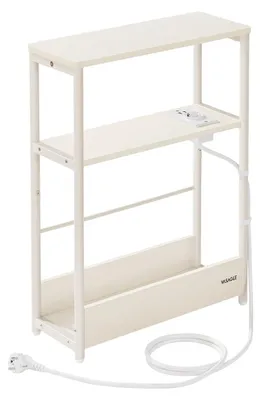 Produktbild von Beistelltisch mit 3 Ablagen – schmal – weiß – platzsparend – 18x45x58 cm