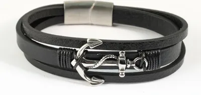 Produktbild von "Artur" Armband aus Kunstleder, Anker,