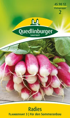 Produktbild von Quedlinburger Saatgut - Radies Flamboyant 2 - Samen - 459012