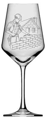 Produktbild von Weinglas Gravur Maurer 350ml spülmaschinenfest Germany stilvolles Geschenk