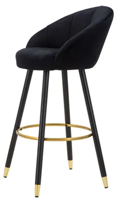 Produktbild von Huanca - Hocker, 55x56x104h cm Schwarz, Gepolstert