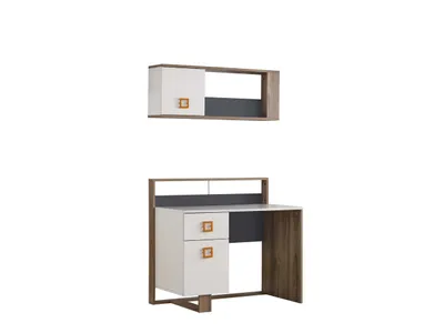 Produktbild von Comfort Schreibtisch inkl Aufsatz braun für Kinderzimmer