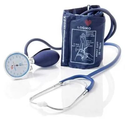 Produktbild von Moretti Einhand-Aneroid-Blutdruckmessgerät Großmodell mit Stethoskop