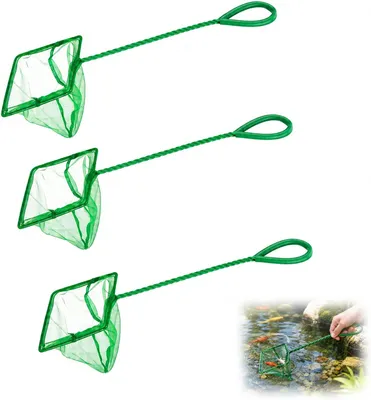 Produktbild von Schepnet für Aquarien, 3 Stück, roestbeständig, für die Aquarienpflege