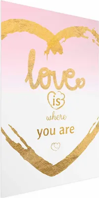 Produktbild von Posterpapier Poster - Love Is Where You Are 21x30 cm Text m-A-0916-ao-a