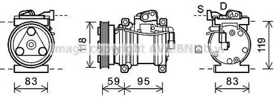 Produktbild von PRASCO KAK200 HS09 Klimaanlage Klimakompressor R134a für KIA PICANTO (TA)