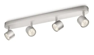 Produktbild von Philips Dimmbare LED Star Decken-/Wandspot, 4x, Nicht austauschbare(s) Leuchtmittel, 4 Glühbirne(n), LED, 2700 K, 2000 lm, Aluminium