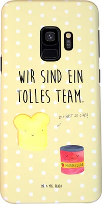 Produktbild von Mr. & Mrs. Panda Samsung Galaxy S9 Handyhülle Toast Marmelade - Gelb Pastell - Geschenk, Cover, Dreamteam, Handy Case, Smartphone Hülle, Lustige Sprüche, Süß, Toastbrot