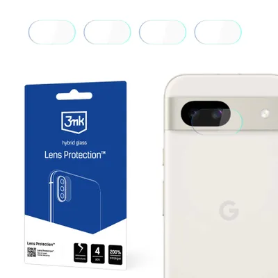 Produktbild von 3mk Hybridglas Lens Protection für Google Pixel 8A 5G Kamera Objektiv Kameralinse 0,16mm 6H (4 Stück)