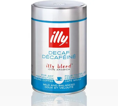 Produktbild von illy Espresso Decaf Entkoffeiniert - 250g Kaffee gemahlen, koffeinfreier Filterkaffee, 100% Arabica