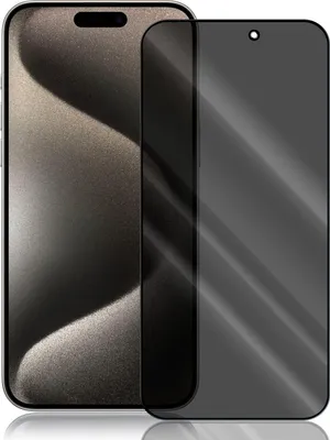 Produktbild von Anti Spy Panzer Folie für Apple iPhone 15 Pro Max  Privacy Displayschutzfolie Sichtschutz Glasfolie Schutzglas