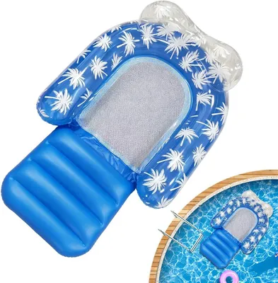 Produktbild von Aufblasbarer Schwimmkörper – 130 x 85 x 30 cm große Wasserliege mit Beinstützen