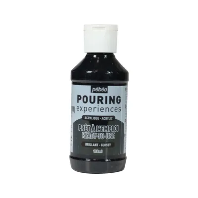 Produktbild von Glänzende Acrylfarbe für Pouring - Schwarz - 118 ml