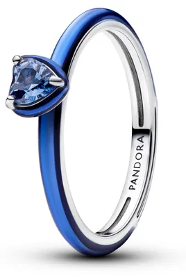 Produktbild von Pandora Ring Damen Blaues Chakra Herz Sterling-Silber 193088C03 Gr. 62