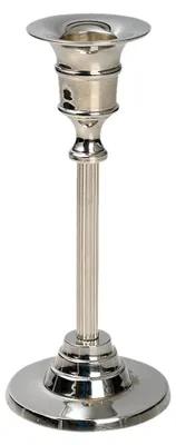 Kandelaar Messing vernickelt, Höhe 16 cm, für Kerzen Ø 2 cm