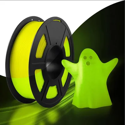 Produktbild von Nachleuchtendes PLA-Filament - 3D-Drucker-Filament - 1 kg - 1,75 mm - Toleranz ±0,02 mm - Im Dunkeln leuchtend - Leuchtend Gelb