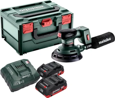 Image de Metabo SXA 18 LTX 150 BL Ponceuse excentrique sans fil 18 V 150 mm Brushless + 2x batterie LiHD 4,0 Ah + chargeur + metaBOX