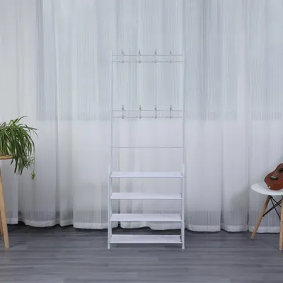 Obrázek produktu pro Herzberg 4patrový věšák na kabáty a organizér na úložné prostory v chodbě - 60 x 153 cm