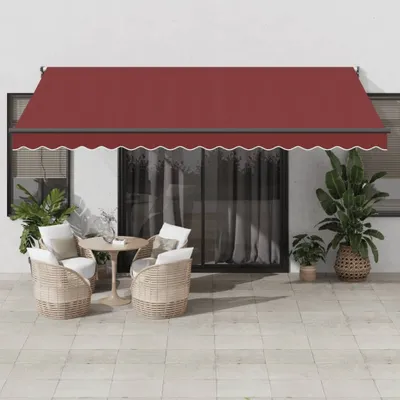 Zdjęcie produktu dla Maison Exclusive – markiza ręczna w kolorze bordowym, 450 x 300 cm