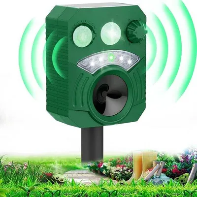 Produktbild von Ultraschall-Katzenverjager, wasserdicht, Bewegungssensor, 5 Frequenzen, rot blinkend