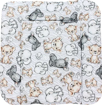 Produktbild von TupTam Baby Wickeltischauflage mit Baumwollbezug Gemustert, Farbe: Safari, Größe: 70 x 60 cm