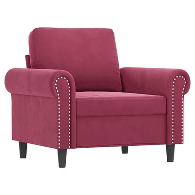 Immagine prodotto di Poltrona Rosso Vino 60 cm Velluto