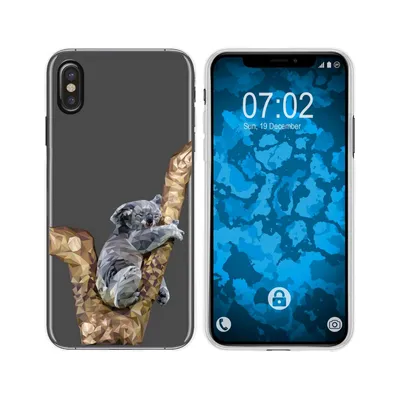 Produktbild von PhoneNatic Case kompatibel mit Apple iPhone Xs Max Silikon-Hülle Vektor Tiere Koala M9