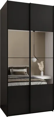 Produktbild von MEBLE KRYSPOL LUX 4 Schrank - 245,5x110x64cm - Schwarz, Schwarz, Schwarz