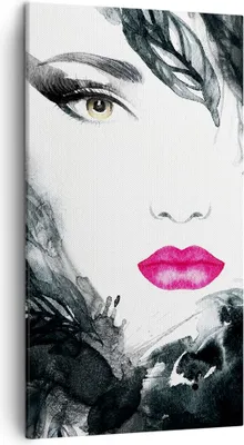 Produktbild von Bild auf Leinwand - Leinwandbild - Frau Abstraktion - 45x80cm - Wand Bild - Wanddeko - Wandbilder - Leinwanddruck - Bilder - Kunstdruck - Wanddekoration - Leinwand bilder - Wandkunst - PA45x80-3663
