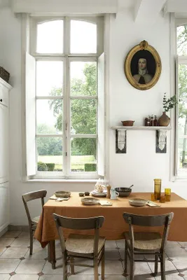 Produktbild von WOW Tischdecke 180x300 cm – Essenz Henna – 65% Baumwolle, 35% Leinen – Terracotta Tischdecke für jeden Anlass