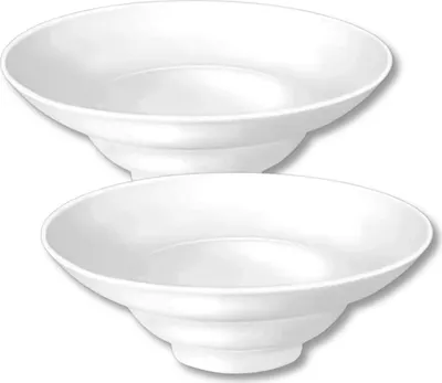 Produktbild von Wilmax Tiefer Porzellan-Teller 470 ml, Ø 25 cm, 2er Set, Weiß WL-991272/A2