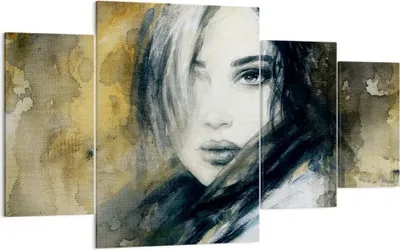 Produktbild von Bild auf Leinwand - Leinwandbild - Frau Gesicht Lippen - 160x90cm - Wand Bild - Wanddeko - Leinwanddruck - Bilder - Kunstdruck - Wanddekoration - Leinwand bilder - Wandkunst - DL160x90-4053