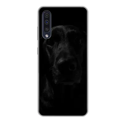 Produktbild von MuchoWow® Handyhülle Schutzhülle Hülle für Samsung Galaxy A50 Hund - Haustier - Schwarz Silikon Softcase Handy Hülle - Mobiltelefonhülle