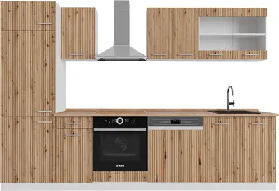 Obrázek produktu pro Kuchyňský kout Vicco R-Line Dub řemeslný/bílý 300 cm , PD Dub, Model 48975