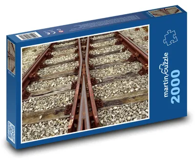 Produktbild von Puzzle 2000 Eisenbahnstrecke und Gleise - martinpuzzle