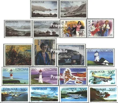 Produktbild von Briefmarken Dänemark - Färöer 1985 Mi 112-129 (kompl.Ausg.) Jahrgang 1985 komplett postfrisch Inseln