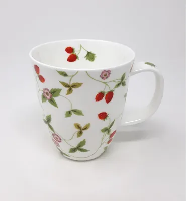 Produktbild von Tasse, Becher MIRELLA Erdbeeren für 350ml Porzellan weiß rot grün TeaLogic