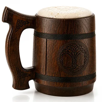 Produktbild von Viking Bierkrug aus Eichenholz 600ml