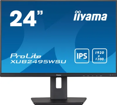 Obrázek produktu pro iiyama ProLite XUB2495WSU-B5, 61,2 cm (24.1"), 1920 x 1200 px, WUXGA, LCD, 5 ms, Černá