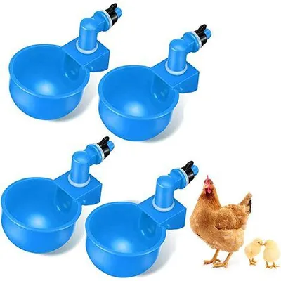 Produktbild von Automatischer Hühnertränker 4 Stk, Blau, ABS-Kunststoff, Für Hühner Enten Geflügel